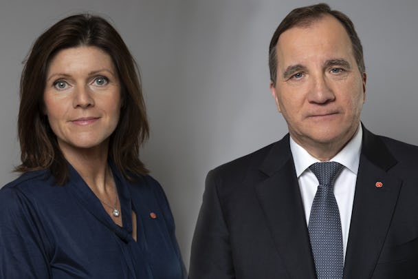 Eva Nordmark och Stefan Löfven.