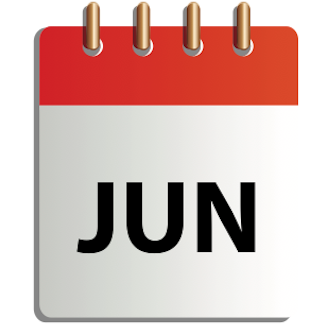 Ett tecknat kalenderblad för juni