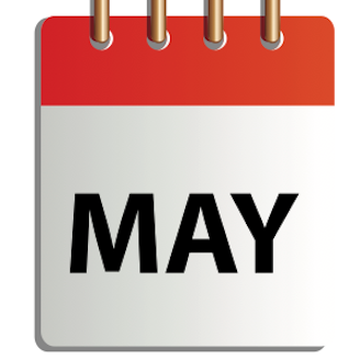 Ett tecknat kalenderblad för maj