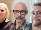 Ett bildmontage på Nina Alexandersson, Andras Molnar och Joel Larsson