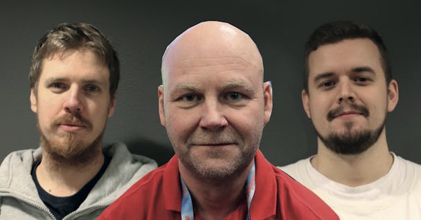 Bildmontage med Oskar Svanström, Lars Pettersson och Mikael Sjöström