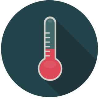 En tecknad termometer som visar en låg temperatur