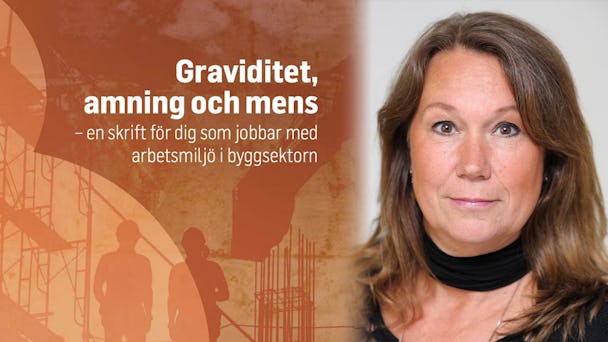 Malin Strömberg och omslaget till Graviditet, amning och mens.