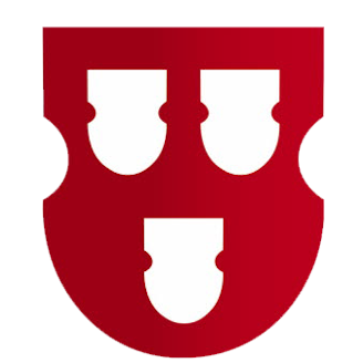 Målarnas symbol: En röd vapensköld med tre mindre mindre sköldar i