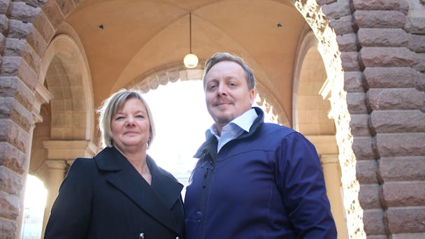 Veronica Boström och Mattias Theliander, regionala skyddsombud för Fastighets och Seko.