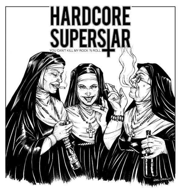 Skivomslaget till Hardcore Superstars skiva "You Can't Kill My Rock 'n Roll"