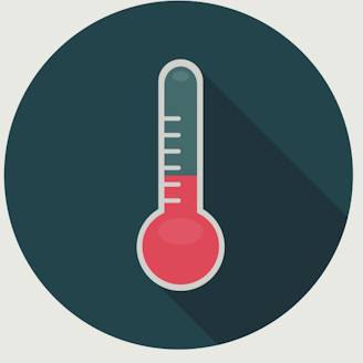 En tecknad termometer som visar kalla grader