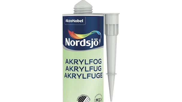 En tub med akrylfog från Nordsjö