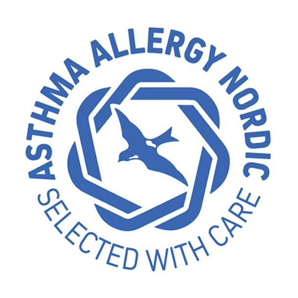 Logga Nordiska Astmaallergiförbundens stämpel för produkt vald med omsorg.